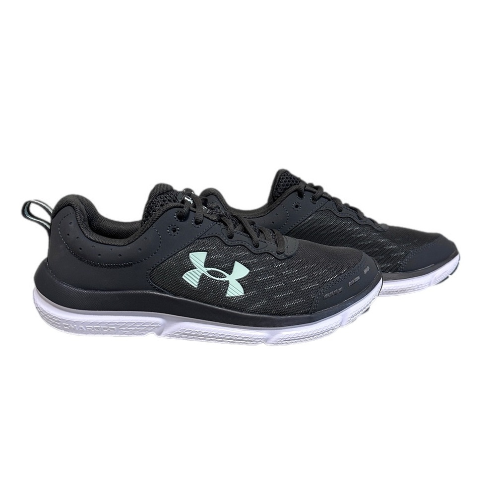 Under Armour NWOB Charged Assert 10 Running Shoes Jet Grey Aqua Foam Size US 10 - Picture 2 of 8